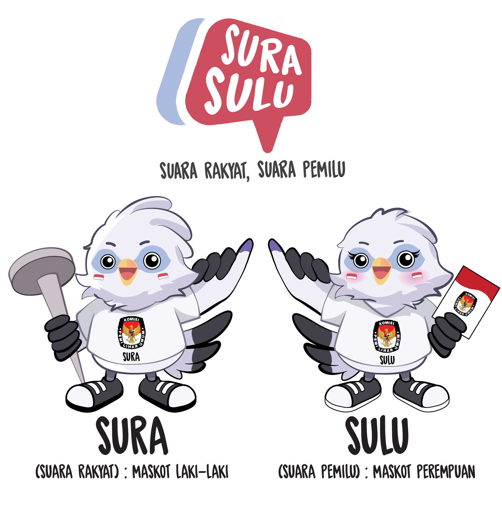 Maskot dan Jingle Pemilu Serentak Tahun 2024 Sura Sulu - KPU
